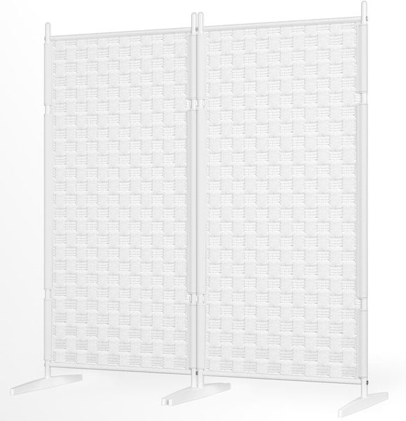 Divisorio a 2 pannelli per separare gli ambienti - Divisori da parete bianchi per piccoli schermi pieghevoli per la privacy