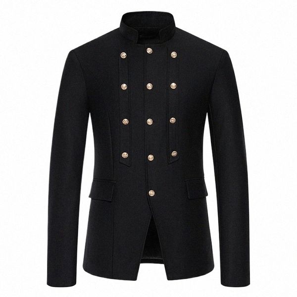 Neue Fi Herren Palace Blazer Jacke Medieval Luxus Anzug Party Cosplay Kostüm Männlich Gutaussehend Hochzeit Gentleman Blazer Mäntel G2y4 #