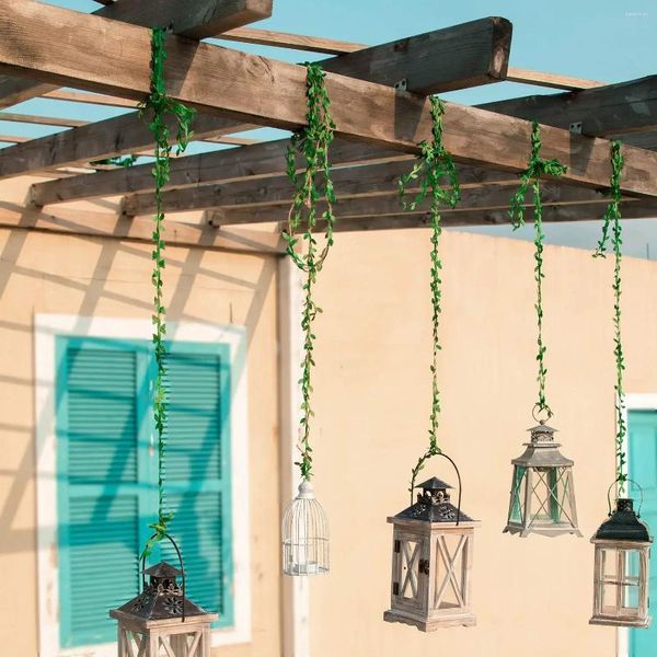 Fiori decorativi Viti artificiali Foglie String Trim Nastro Giungla Verde per Baby Shower Festa Matrimonio Ghirlande per la casa Artigianato fai-da-te