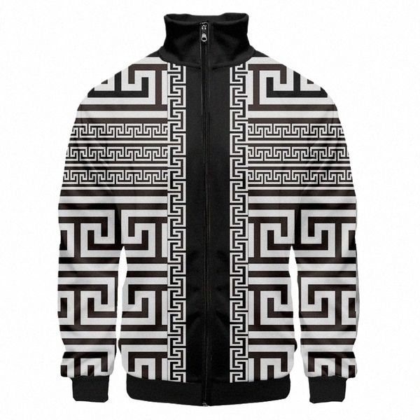 nero Totem di lusso con cappuccio 3D stampato felpa con cappuccio pantaloni uomo donna casual streetwear zip up giacca cappotto uniforme da baseball g8tP #