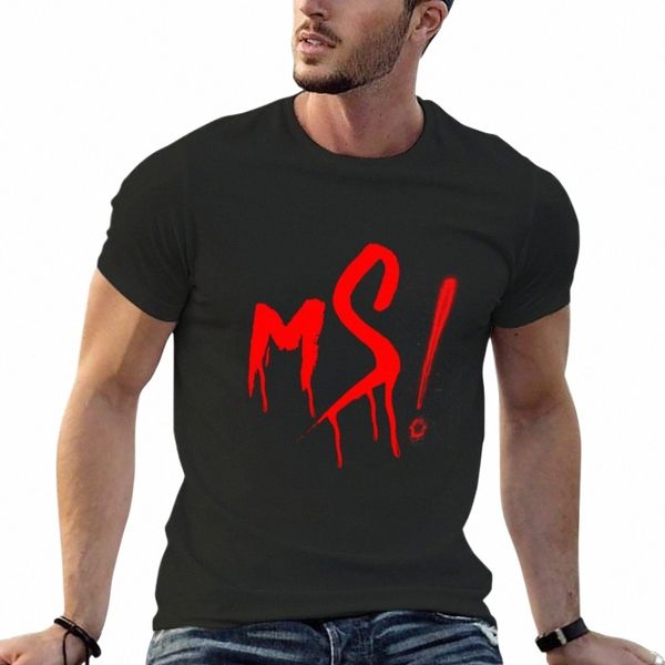 MS/Tehdit Santana T-Shirt Kawaii Giyim Gömlekleri Grafik Tees Özelleştirilmiş Erkekler Düz Tişörtleri H6na#