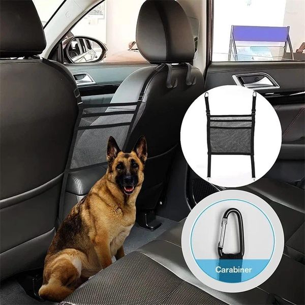 Hundeträger, 3-lagiges Auto-Netz, Barriere, Vordersitz, Haustier-Sicherheitsnetz, Organizer, Aufbewahrungstasche, Welpe zwischen den Sitzen, elastische Tasche