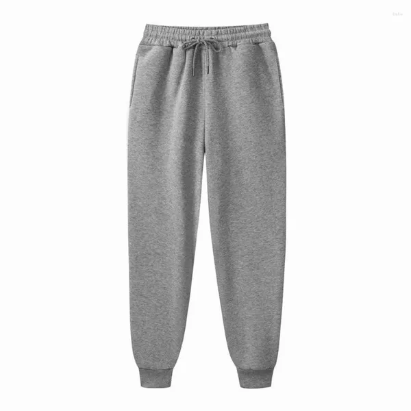 Calças masculinas de algodão velo homens mulheres tracksuit sweatpants masculino esportes suor inverno streetwear corredores jogging primavera quente 2024