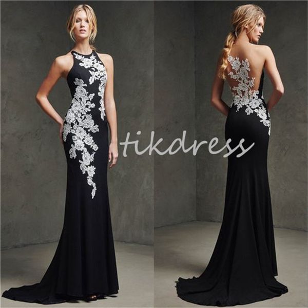 Lindo preto com renda branca vestidos de baile para meninas negras sereia cetim elegante jantar vestido de noite transparente tule voltar vestido formal festa de aniversário wear 2024