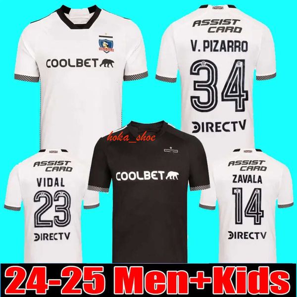 2024 2025 Футбольные майки Colo 24 25 Palacios Home White Away Black V.PIZARRO VIDAL Футболки Мужчины Дети