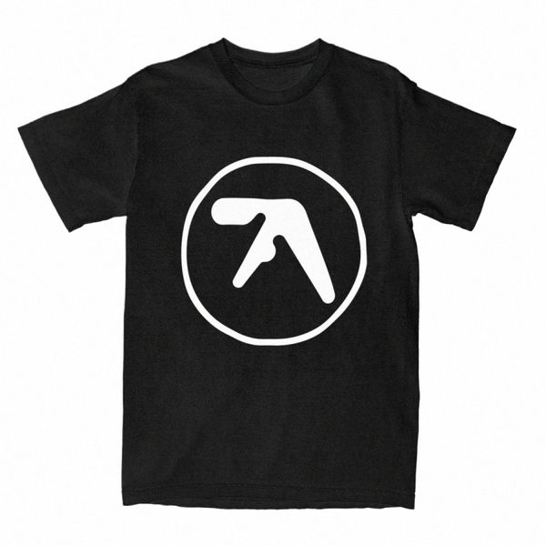 Мужская и женская футболка Aphex Twin, летняя футболка из чистого хлопка, крутая повседневная футболка с коротким рукавом и круглым вырезом, футболка большого размера f11D #