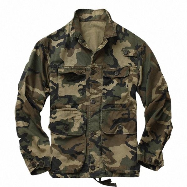 M65 Jaqueta Camoue Tanque Tático Carga Cott Flight Retro Combat Jacket Stand Collar Exército dos EUA Bomber Soldado Casacos 47za #