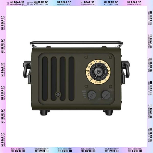 Alto-falantes portáteis XOG Bluetooth Speaker Vintage Jeep Style Bass Enhanced Stereo Surround FM Speaker Hi Res Portátil Outdoor Camping Speaker Q240328