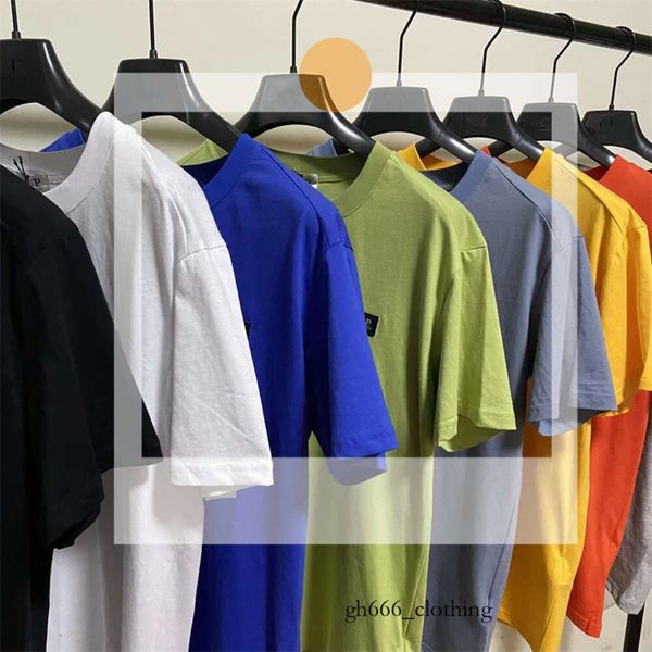 Homens camisetas Cp clássico carta bordado t-shirts casual algodão homens camisetas ao ar livre masculino tops de alta qualidade preto branco azul 498 611