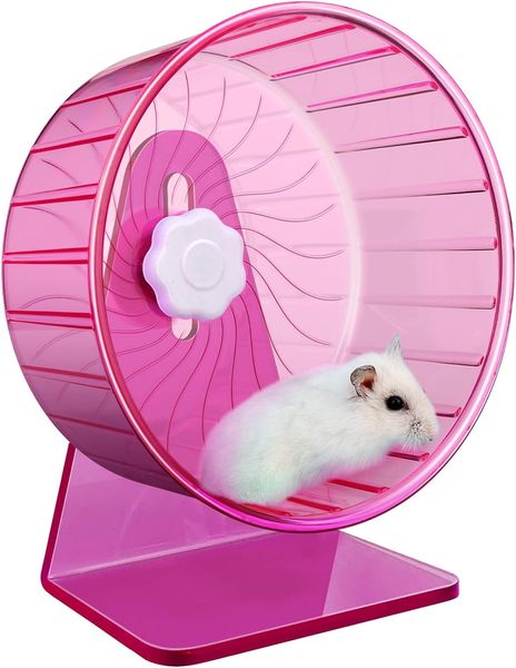 Zoupgmrhs super silencioso hamster rodas de exercício, exercício de hamsters de suporte ajustável