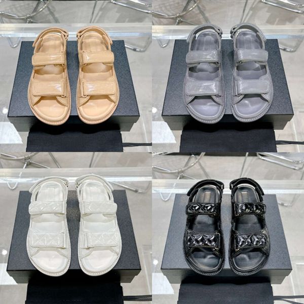 Designer Sandalen Frauen Slipper Kalbsleder Sliders Freizeitschuhe Plattform Sommer Bequeme Strandschuhe Hohe Qualität 35-40 542