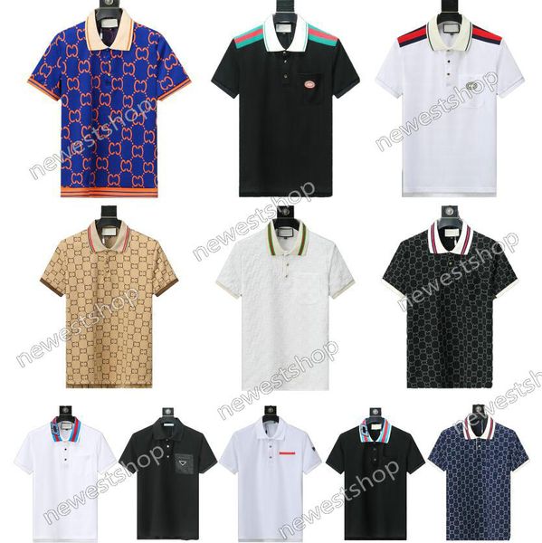 Polo di lusso firmate estive 24ss per polo da uomo polo classico con stampa di lettere ricamate camicia casual con colletto rovesciato maglietta di lusso