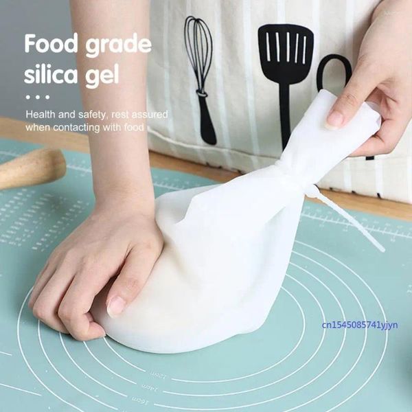 Ferramentas de cozimento fácil de cozinha saco versátil reutilizável silicone amassar sacos para cozinhar bolsas de grau alimentício massa pastelaria mistura