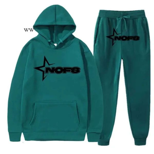 Tracksuits masculinos Nofs Hoodie Y2K Tracksuit Homens Define Inverno Hoodies Calças 2 Peça Correndo Outono Moletom Esporte Corredores Sweatpants Terno 6992