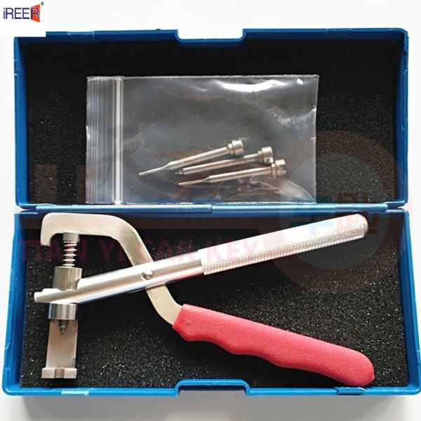 Gravação huk dobrável chave split pin braçadeira desmontagem alicate ferramenta para chave do carro remoto flip chave removedor ferramenta de fixação