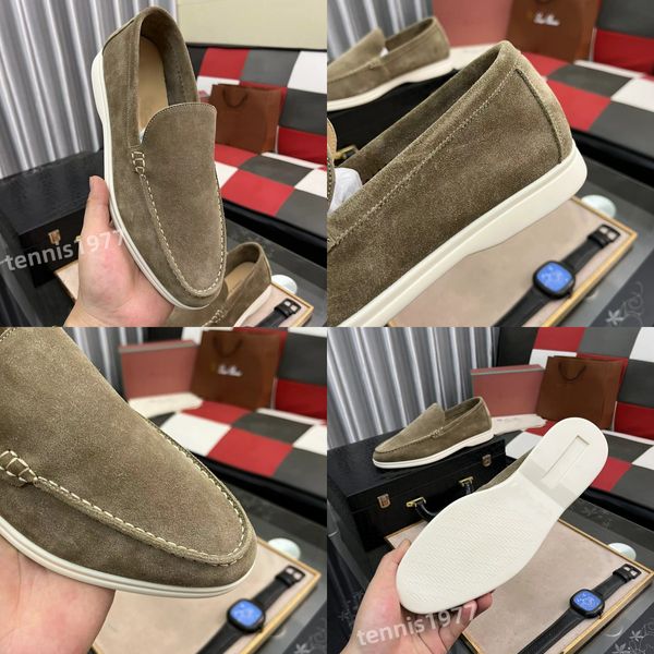 Loro pianos scarpe Ciondoli estivi Walk Mocassini pianaly Scarpe casual Uomo Donna Punta tonda Decorazione mentale Chic Designer Appartamenti di lusso Slip on Suola fibbia comfort Scarpe da ginnastica