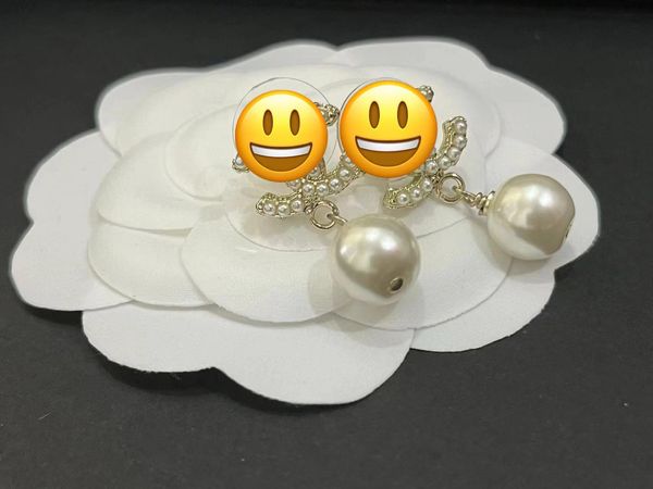 Canale perle perle orecchini dangle per donne amanti del matrimonio amanti regali designer di gioielli