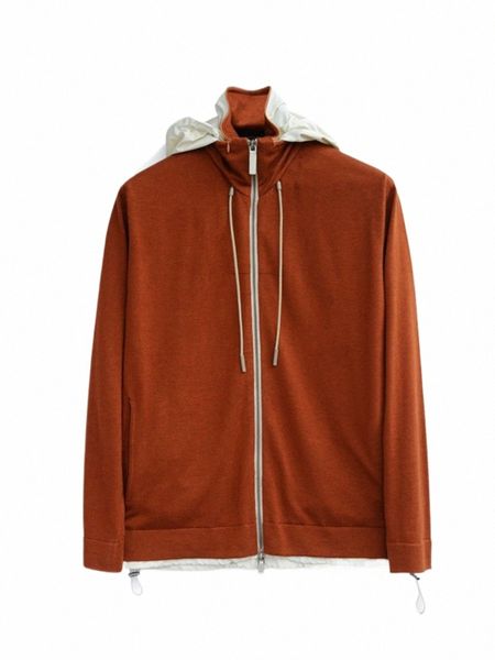 Chinesische Marke Frühling Herbst Herren Wollmischung Luxus Reißverschluss Strickjacke Sweatshirtjacke o3SE #