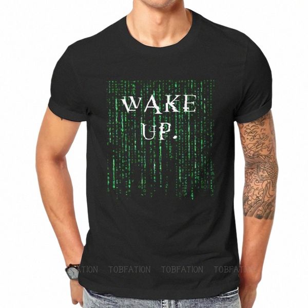 Wake Up Neo Unique TShirt The Matrix Neo Anders Morpheus Film Top Quality Creative Gift Clothes T Shirt Manga Curta Ofertas I7fx #