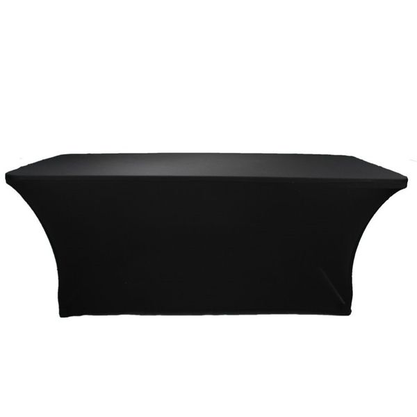 4ft 6ft 8ft preto branco lycra estiramento banquete pano de mesa salão spa toalhas de mesa tratamento de massagem spandex capa de mesa y200253g