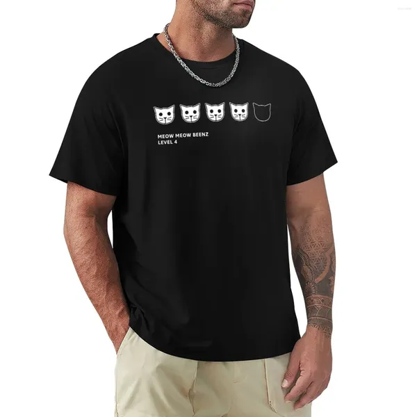 Herren Polos Mode Herren T-shirt Meow Beenz Level 4 Kawaii Kleidung Individuelles T-shirt Schwarz T-shirts Für Männer Grafik Shirts