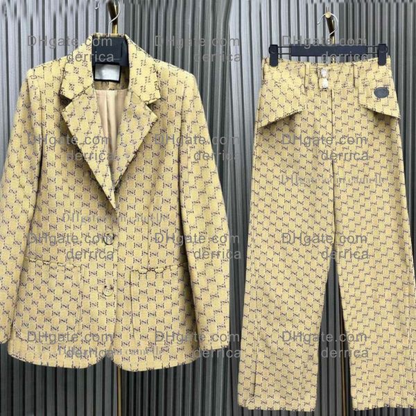 B076 Womens Suits Designer Blazers Tide Marca de Alta Qualidade Retro Moda Presbyopic Maze Series Suit Jacket Lion Double-Breasted Slim Plus Size Roupas Femininas