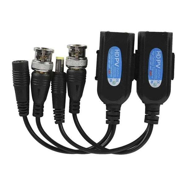 Ricetrasmettitore Balun di alimentazione video BNC coassiale CCTV passivo da 1 paio al connettore RJ45 Vendita calda