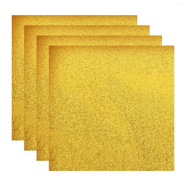 Strumenti di cottura 500 pezzi Involucri di caramelle al cioccolato Foglio di alluminio Carta Imballaggio quadrato per imballaggi fatti in casa fai-da-te (Oro 10x10 cm)