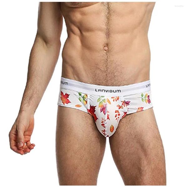 Cuecas masculinas carta impressão fantasia magro cintura baixa confortável briefs fortes homens elasticidade pano roupa interior vender