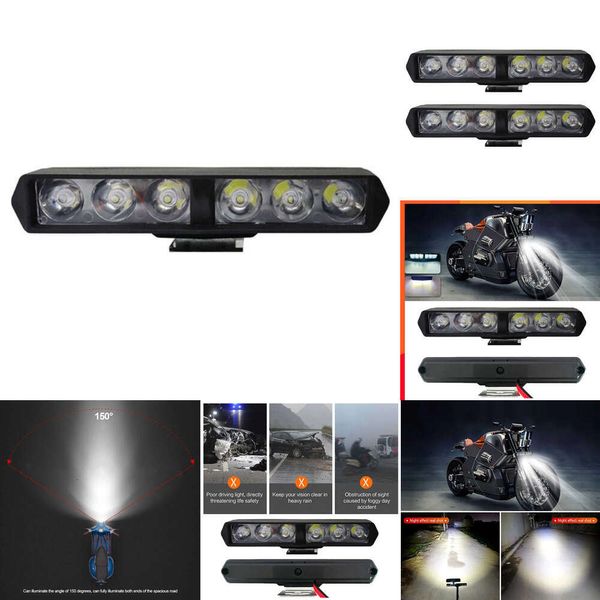 Atualizar novo 1/2 pçs 6led farol da motocicleta holofotes drl flash auxiliar lâmpada de alto brilho scooters veículos elétricos lâmpadas autocycle