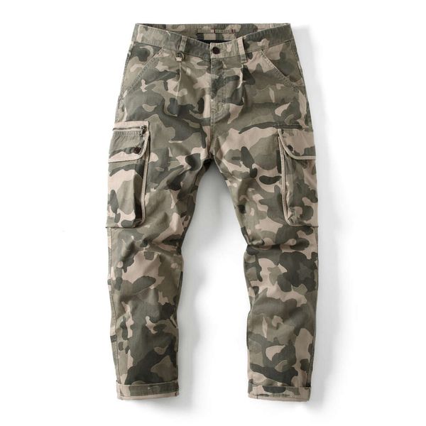 Herbst und Winter, neue Herren-Fuß-Camouflage mit mehreren Taschen, große Hose, locker