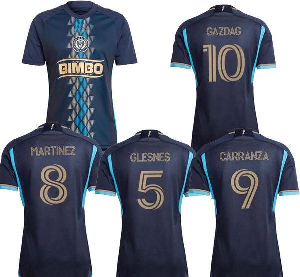 Philadelphia Union 24-25 Özelleştirilmiş Taylandlı Tay Kalite Futbol Jersey Gömlek Yakuda Yerel Online Mağaza Monteiro 10 Carranza 9 Martinez 8 Uhre 7 Glesnes 5 Giyim