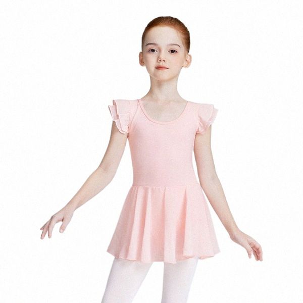 Kız Balesi Tutu Dr Dance Leotards Kids Bale Jimnastik Tekneli Çift Kollu Bale Eğitim Kostümleri Balerin için 67fq#