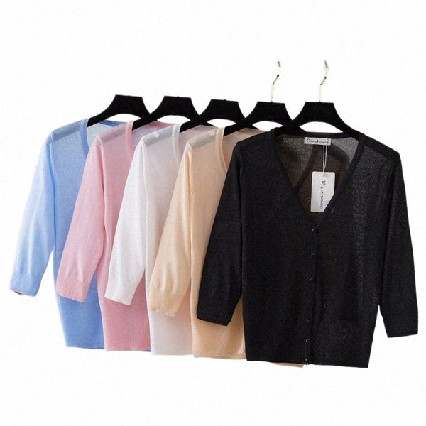 Capispalla di base Cardigan estivo Donna Ragazza Maglia da donna Maglioni Tagliata all'uncinetto Top Maglieria Bolero nero Donna Jersey Top F5jV #