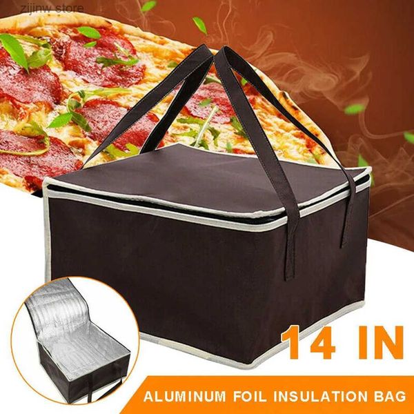 Andere Home Storage Organisation Lebensmittel Pizza Lieferung Isolierte Tasche Wasserdicht Camping Wärmer Kalte Thermotasche Vliesstoff Aufbewahrungstasche Y240329