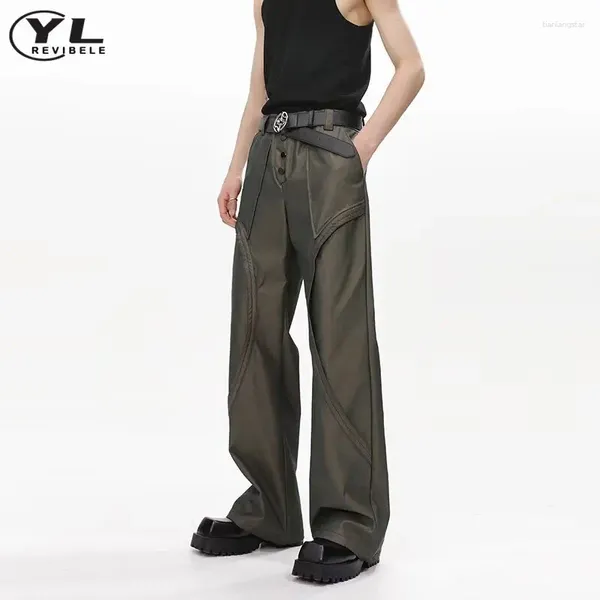 Pantaloni da uomo Casual larghi gamba larga da uomo High Street Spring Fashion Suit giapponese retrò donna streetwear pantaloni dritti autunno