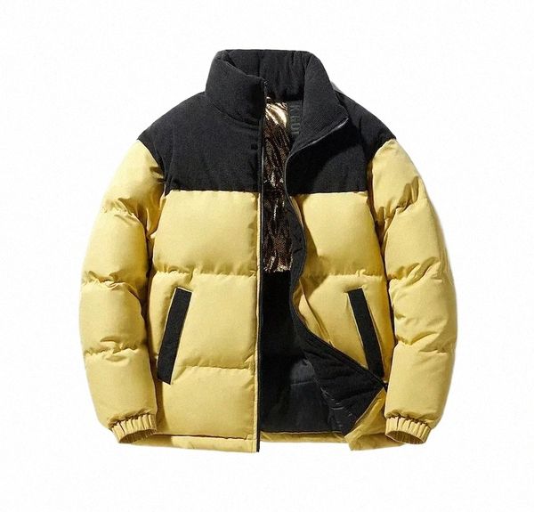 Winter Luxus gepolsterter Mantel Herren Kurz Schwarz Gold Fi Patchwork M Daunenjacke Herren und Damen Sport Cam Skijacke I3hS #