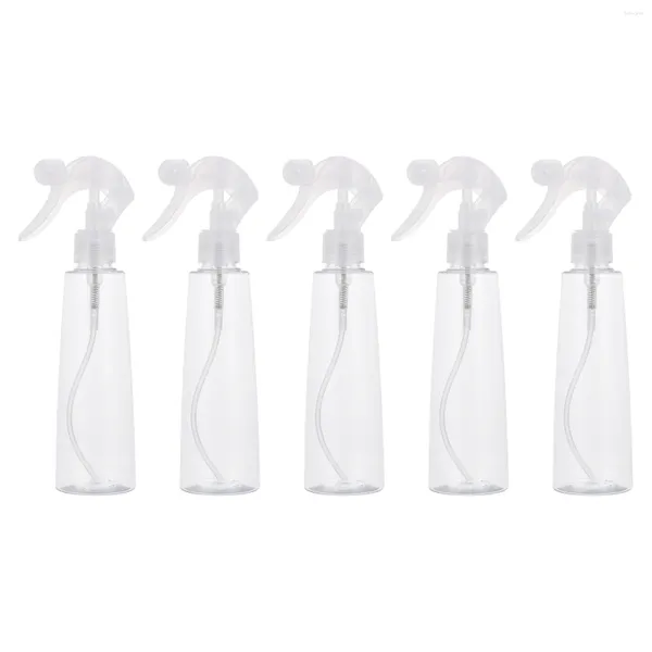 Garrafas de armazenamento 5 pcs vazio spray garrafa senhor névoa água gatilho pulverizador para flores de cabelo plantas jardim limpeza 200ml