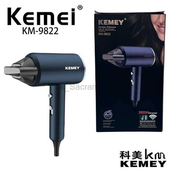 Asciugacapelli KEMEI KM-9822 1800w Ad alta potenza multifunzionale 60 gradi a temperatura costante Asciugacapelli professionale per salone 240329