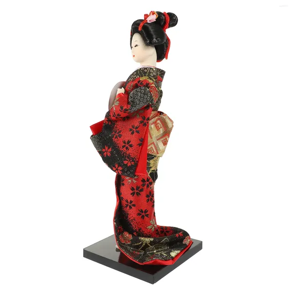 Figurine decorative Bambola giapponese Folk Geisha Figurine Set Pezzo Ragazza Kimono Accessori per arti e mestieri Decorare la tavola in modo casuale