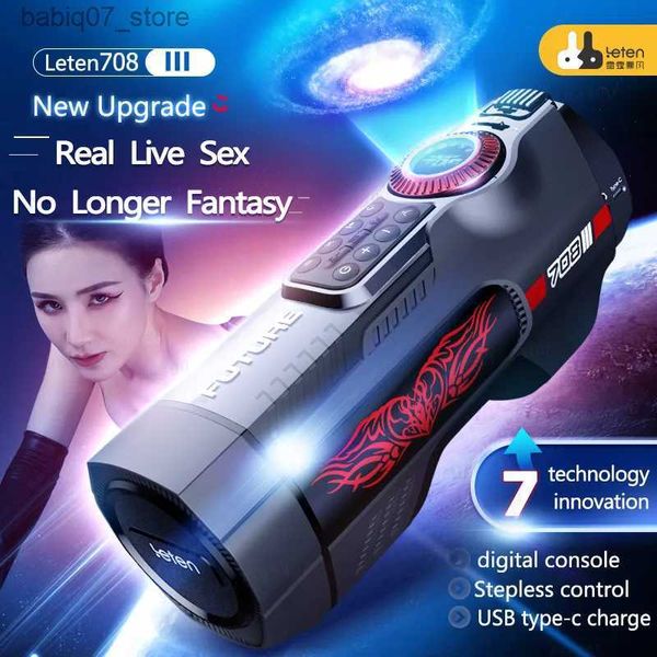 Andere Massageartikel Leten 708III/380IV/X9-IV automatische Saug-Oralsex-Kolben-Fernbedienung männliche Masturbationstasse Vaginalvibrator Oralsex-Spielzeug Q240329