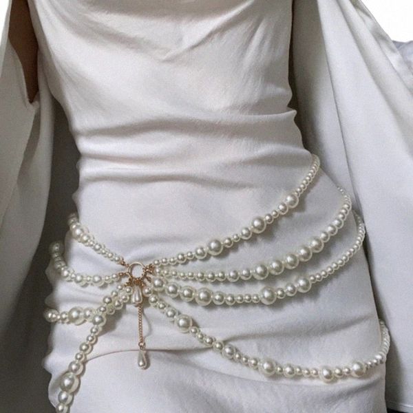 Pearl Belt Wedding Party Dr Luxo Designer Cintos para Mulheres Formal Ocn Dres Ses Novias Bridal Accories Jóias C5Uh #