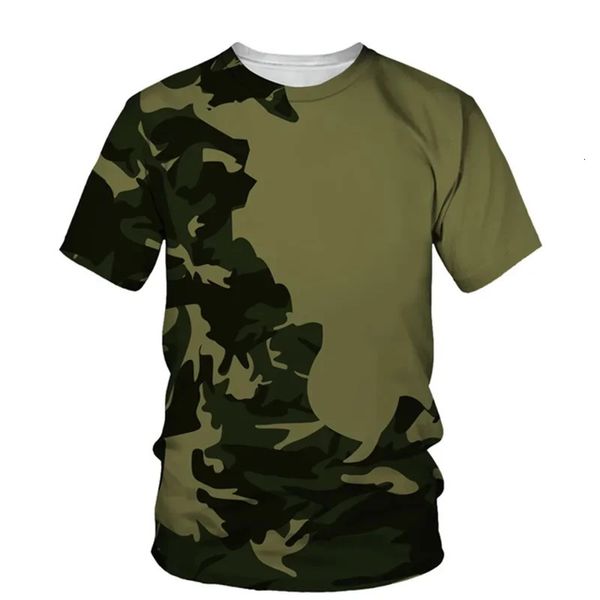 Estate Uomo Abbigliamento mimetico Stampa 3D Sodiers T-shirt tattica per fan militari Jungle Sea Tees Camicie Casual Streetwear Top 240318