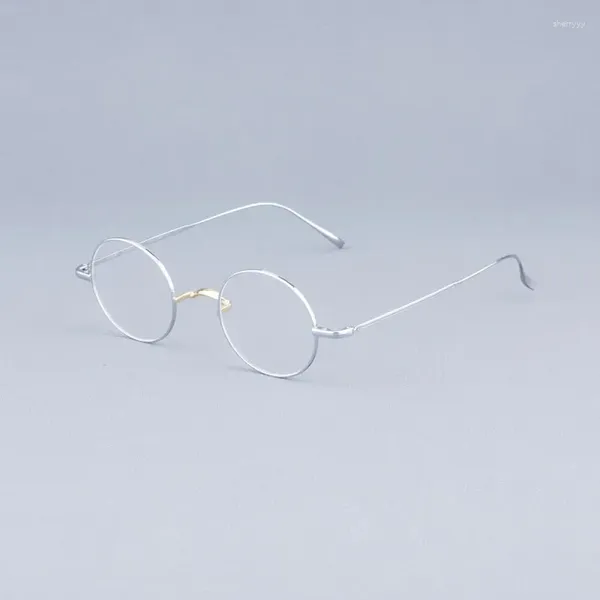 Occhiali da sole con montatura stile Altralight Occhiali da vista in puro titanio con montatura rotonda giapponese Occhiali classici di qualità realizzati a mano