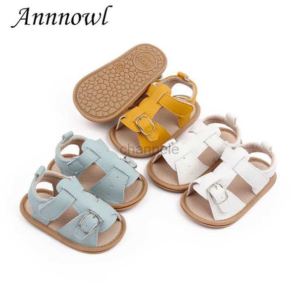 Sandálias Nova marca infantil bebê menina sandálias criança sapatos de verão recém-nascido bebes sandales borracha sola calçado para 1 ano de idade menino sandalen 240329