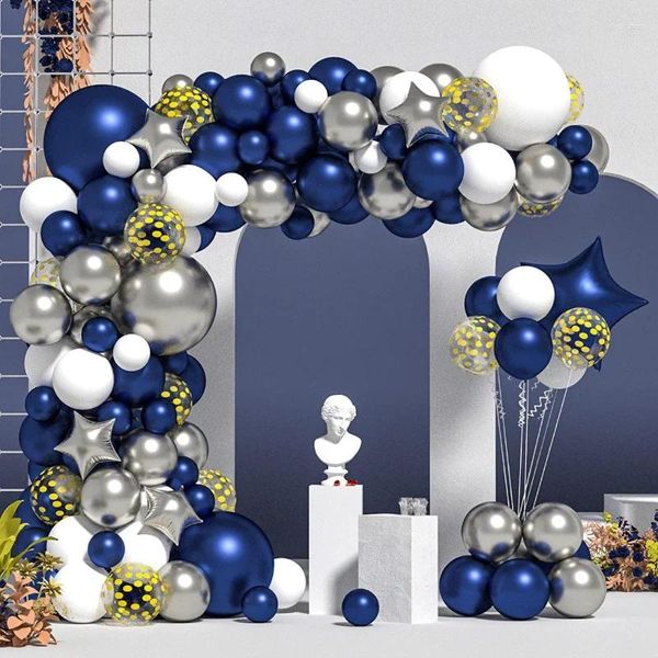 Decorazione per feste Palloncini blu navy Kit arco Palloncino Matrimonio Compleanno Ragazzo Mariage Anniversaire Laurea Ballon Ghirlanda