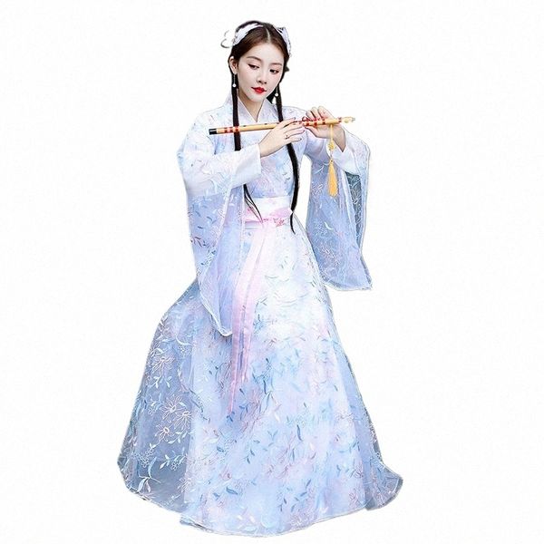 Mulheres Chinês Tradicial Hanfu Traje Novo Estilo Senhora Dinastia Han Dr Estilo Chinês Fada Cintura-Colar Hanfu Terno SL5111 r5g0 #