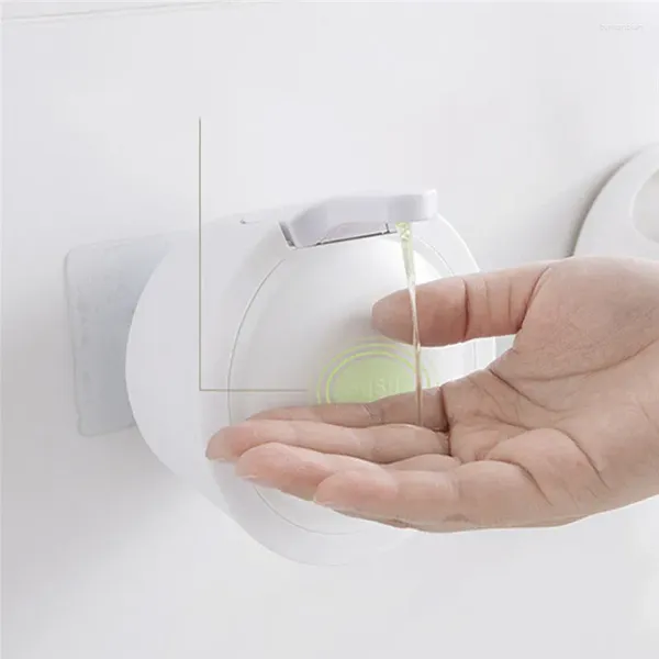 Dispensador de sabão líquido montagem na parede à prova dwaterproof água ventosa caixa para banheiro cozinha manual plástico titular distribuidor de savon