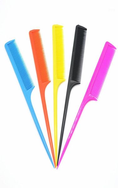Whole5 PCSlot Hair Salon Spitzer Schwanzkamm -Fashion -Süßigkeiten -Farbe Friseur Combs Styling Care Tools Y60HJ1005M512671016