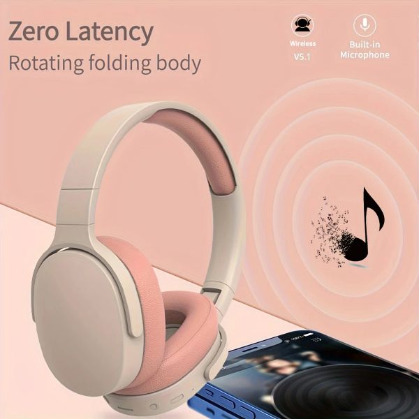 P2961 Cuffia Bluetooth sopra l'orecchio Cuffie HIFI stereo Veri sport wireless con auricolare TF/AUX Lettore musicale con microfono per regalo